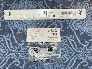 IKEA Skadis J hooks ( Pack Of 5) & Metal Hangar For Pegboard Desk