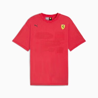 Puma Scuderia Ferrari F1 Racing Red Desert Sun Tee Men's Size Large 631321-02