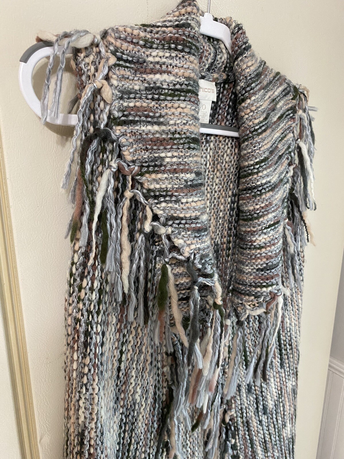 Chicos Drama Fringe Nolan Vest Size 0, Wool Blend… - image 7