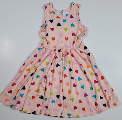 Dot Dot Smile Size 7 Girls Tank Dress Heart Pattern New With Tags  