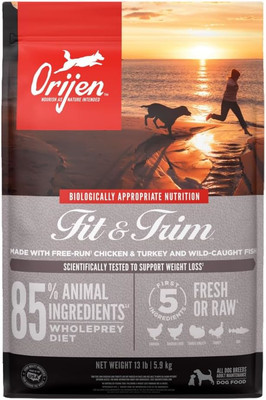 ORIJEN Fit & Trim Grain Free Dog Food 13lb Fresh or Raw Ingredients