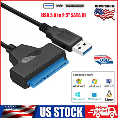 New USB 3.0 to 2.5 SATA Hard Drive Adapter Cable/UASP -SATA to USB 3.0 Converter