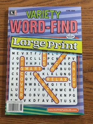 variety word find large print june 2020 puzzle books brand new b4