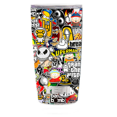 Skin Decal for Yeti 20 oz Rambler Tumbler Cup / Sticker Slap