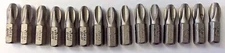 Bosch P3 x 1" Ribbed Extra Hard Insert Bits Screw Tips 15pcs. 1609427362 USA