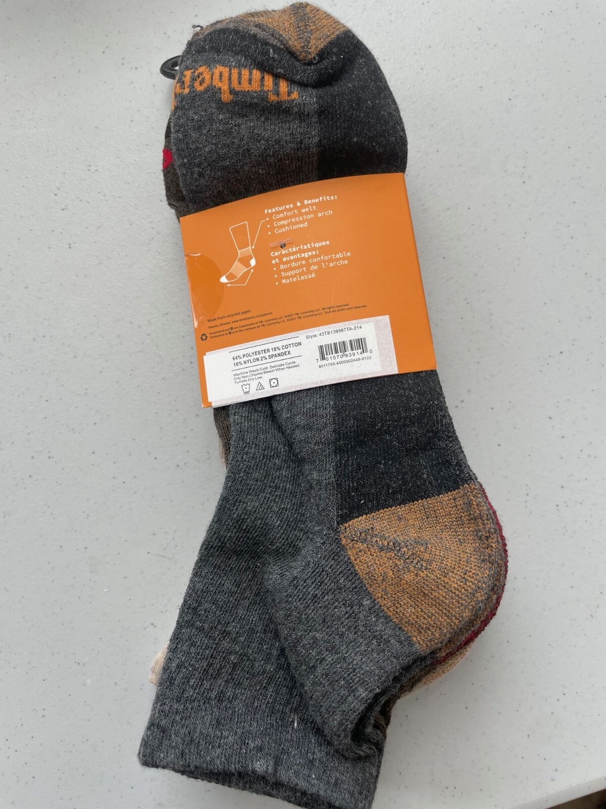 4pack Timberland men's quarter sockssuper comfortable, brand new eBay