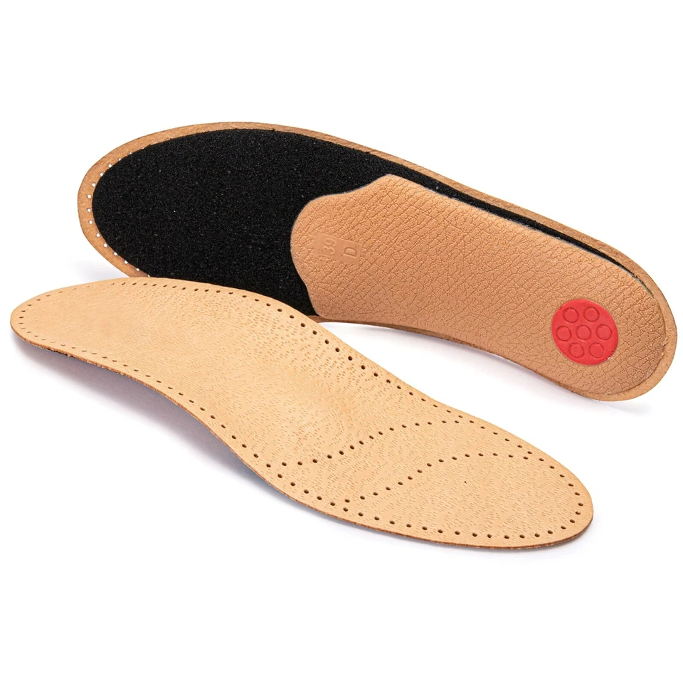 Orthotic Leather Shoe Insoles with Arch Support Heel Cushion Footbed Women Men - Image 2 of 4