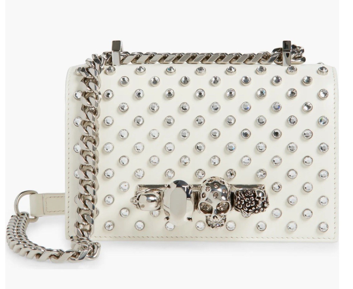 Alexander McQueen Mini Jeweled Studded Leather Shoulder Bag NWD | eBay