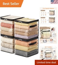 Transparent 4 Pack 18L Sweater Storage Bags with Zipper - Easy Identification
