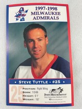 IHL 1997-98 Milwaukee Admirals Hockey Postcard #25-Steve Tuttle