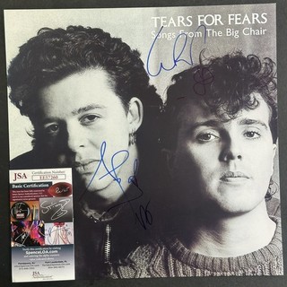 TEARS FOR FEARS Signed Auto "Songs From The Big Chair" 12x12 Poster Flat JSA