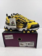 Fila Men's Oakmont Trail  Shoes Size 5 US Yellow/Black Hiking NEW