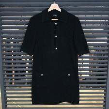 Chanel Coco Mark Short Sleeve Dress Black Size 36 Women's Clothing