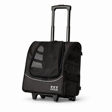 Rolling Pet Carrier Backpack Dog Cat Travel Carrier Roller Bag Airline Approved