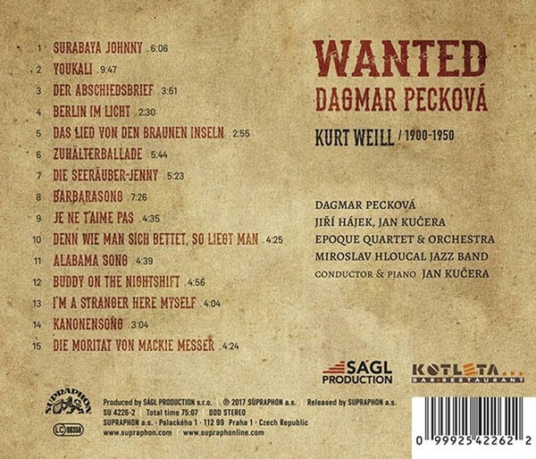 Kurt Weill (1900-1950): Kurt Weill (1900-1950): Songs - Wanted - - (Cd / S)-image