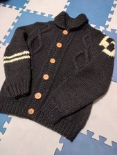 Kanata Canada Wool Cowichan Sweater Black M Used Warm Knit