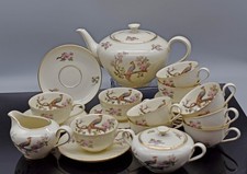 Porzellan Tee- Service Heinrich Jenny Lind "Fasan" Dekor  Mitte 20.Jh 22T Vintag