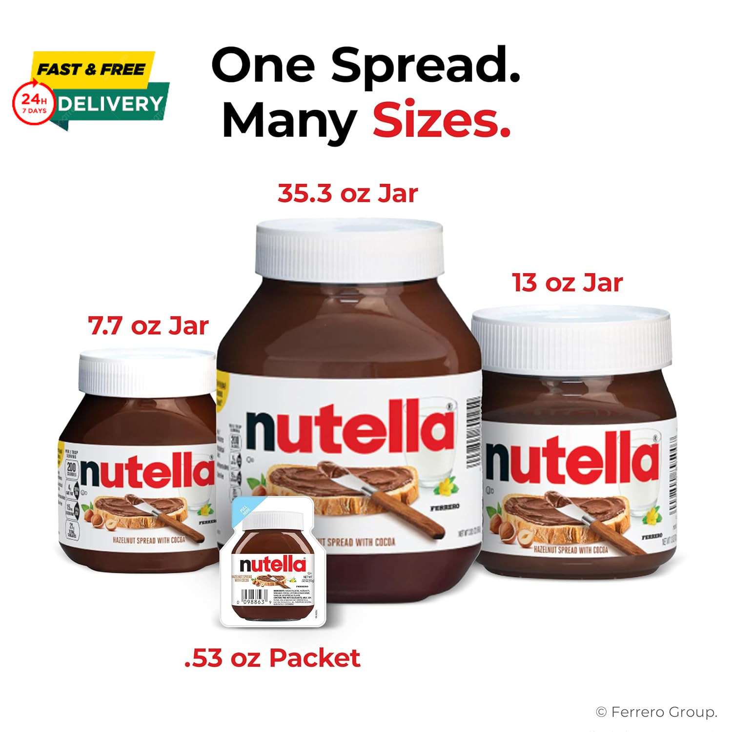 Hazelnut Spread with Cocoa, Creamy Hazelnut Spread, Breakfast Favorite, 26.5 Oz 