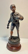 Statuette Sujet en Régule polychrome SPORTMAN PAR GEO MAXIM 1885-1940
