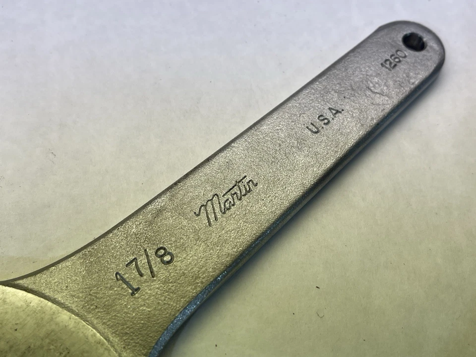 "Llave de servicio Martin modelo #1260 tamaño 1-7/8" x 5/16"" grueso x 7-1/2"" L EE. UU. (25N41)" Foto 3 de 4