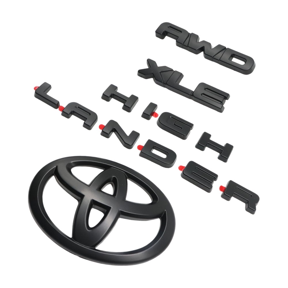For 2020-2024 HIGHLANDER XLE AWD - Matte Black Emblem Overlay Kit PT948-48200-02
