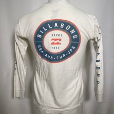 Billabong Rotor California Surf Long Sleeve Cream T-Shirt Men's SMALL