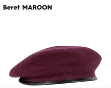 US Army 82nd Airborne Maroon Beret Size 7, Wings Collection Wool, New
