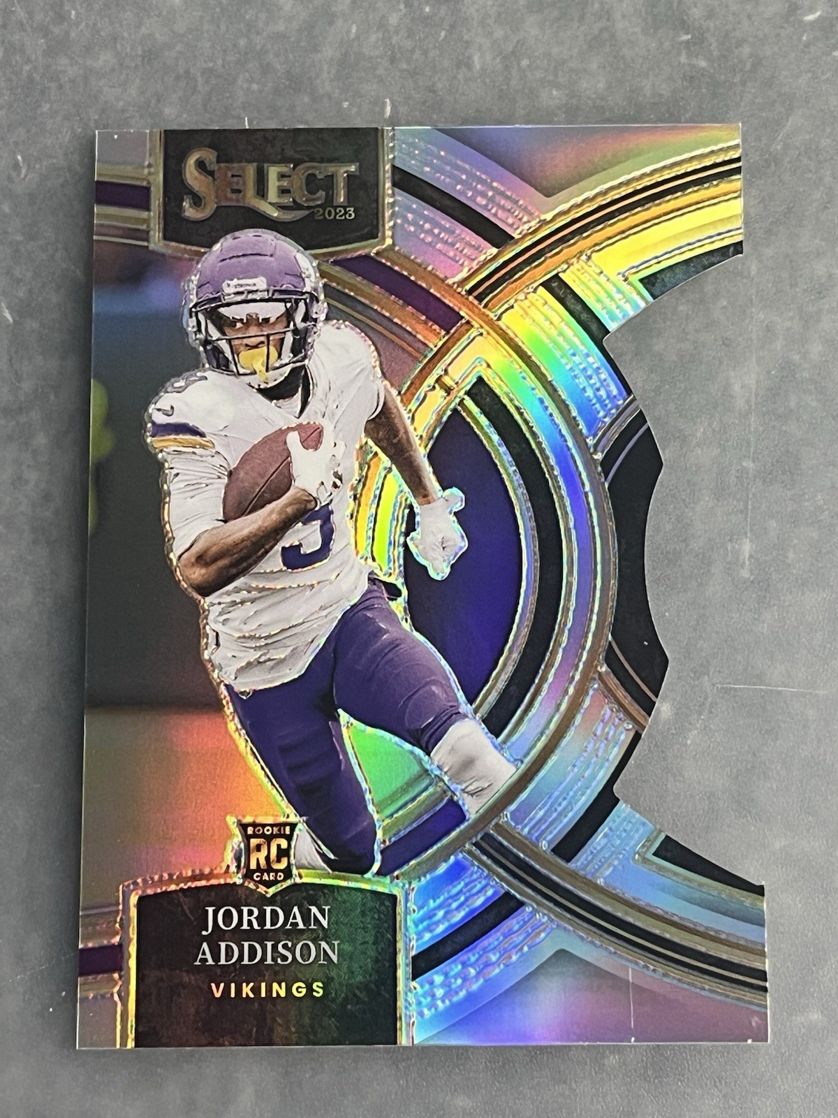 2023 Panini NFL Select Premier Silver Prizm Die-Cut #194 Jordan Addison Rookie