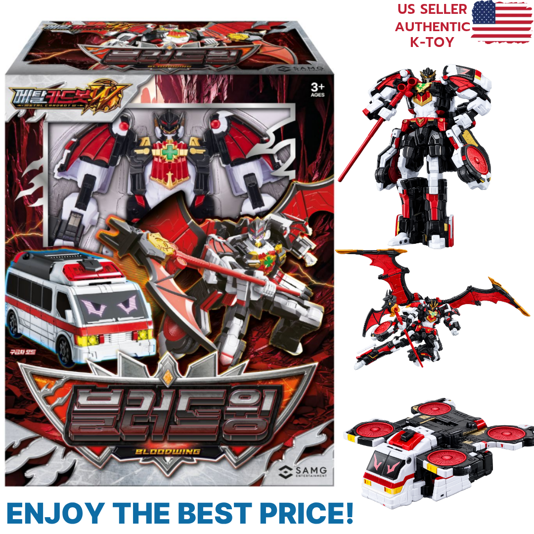 warbotrons 6体セット Metal Cardbot W Season3 BLOODWING Bat Transformer Robot Toy