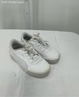 PUMA White Carina Platform Sneakers Girls Casual Shoe Girls 12C — photo 1