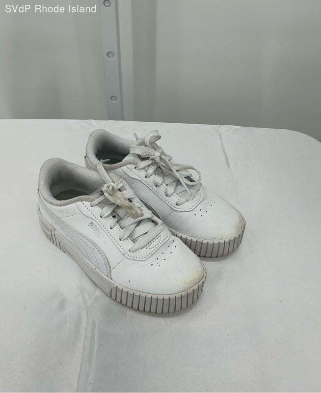PUMA White Carina Platform Sneakers Girls Casual Shoe Girls 12C