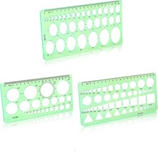 3PCS Circle Template  Plastic Circle Stencils, Geometric Circle Template for Draw