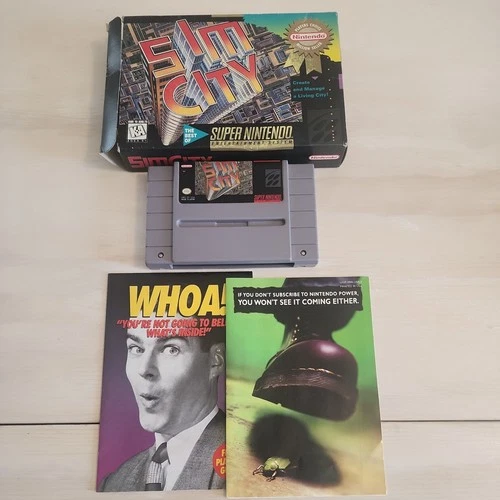 Super Nintendo SNES Sim City Box + Game Only
