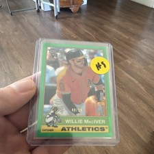 Topps 2025 Heritage Willie MacIver Athletics Chrome Green /99 Rookie #533