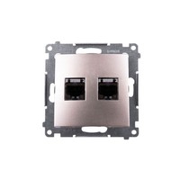 Computer Doppel Steckdose 2Xrj45 Kat.6 Simon 54 D62E.01/44
