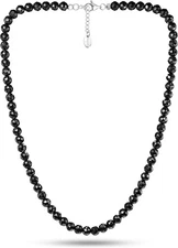 MagnetRX Magnetic Hematite Stones Necklace Ultra Strength for Women & Men 18 In