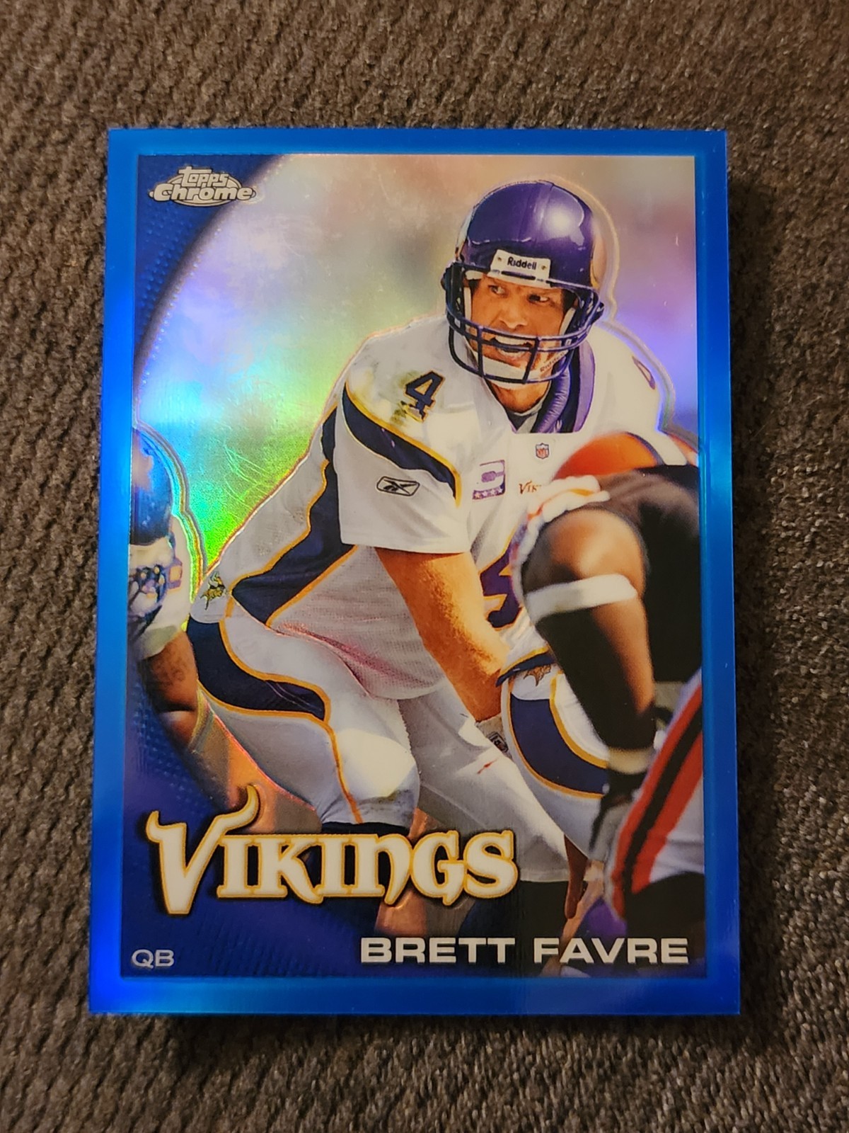 2010 Brett Favre Topps Chrome Blue Refractor /199 #C90 HOF NM