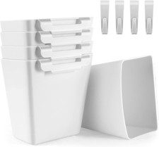 5 Pack Hanging Cup Holders, Multipurpose Rolling Cart Accessories Utility Cart