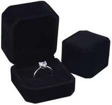 Velvet Earring Ring Brooch Cufflink Box for Jewellery Gift - Small Engagement We