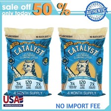 2P Catalyst Pet Softwood Natural Clumping Cat Litter Unscented Formula, 34 lb