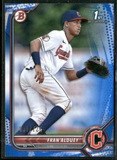 2022 Bowman #BP-39 Fran Alduey Prospects Blue Pattern #/125