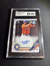 2019 Bowman Chrome Base Auto Abraham Toro Houston Astros Prospect SGC 10