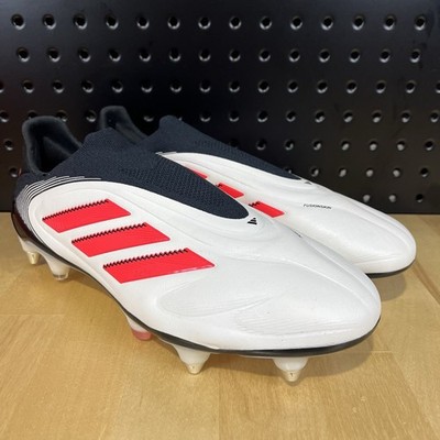 Adidas Copa Pure 3 Laceless Elite SG Soccer Cleats IH0858 White Red Men's Size 7