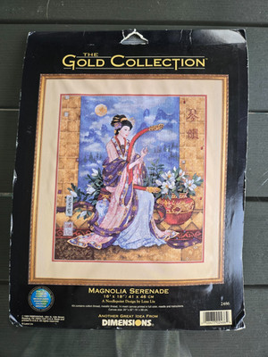 Vtg. 1999 Lena Liu Dimensions Gold Collection Magnolia Serenade Needlepoint Kit