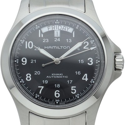 HAMILTON Khaki Field King Automatik 40mm H64455133 Edelstahl Herrenuhr schwar...