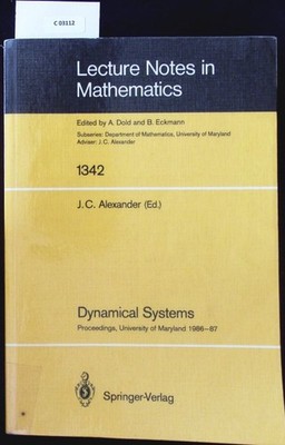 Dynamical Systems. Proceedings of the Special Year held at the University of Mar
