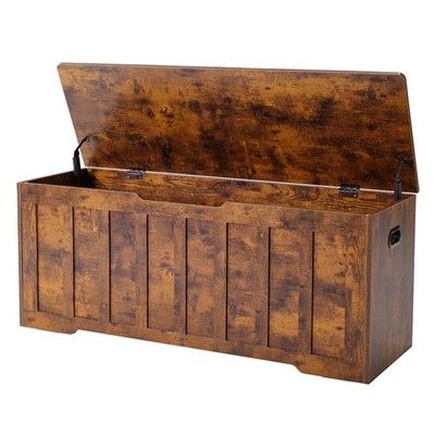 Storage Bench with Lift Top 47 inch Entryway Bench Safety Hinge Storage Ottoman 