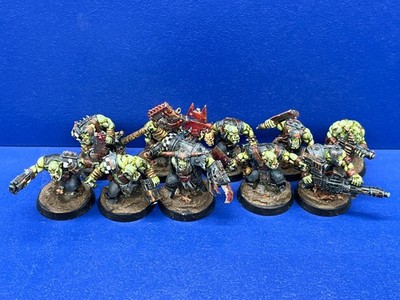 10 Ork Boyz der Space Orks TOP BEMALT 3