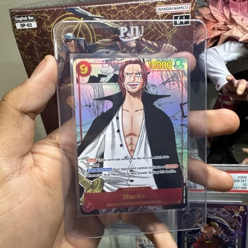 Orignal! NOT PRB!  One Piece TCG CCG Shanks Manga Secret Rare Foil OP01-120 Rush