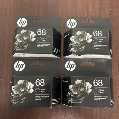 #ad 4 Pack HP 68 Black Ink Cartridge 7FP21TN EXP 11 26 $70.83